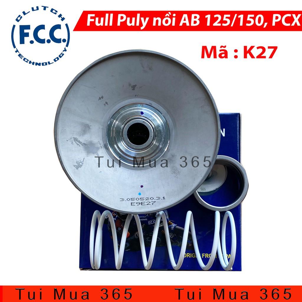 Full Bộ Puly FCC Nồi Sau Xe Japan Dùng Cho Honda PCX, Air Blade 125, Lead 125, SH Mode K27 Tặng Lò Xo và Chụp Lò Xo