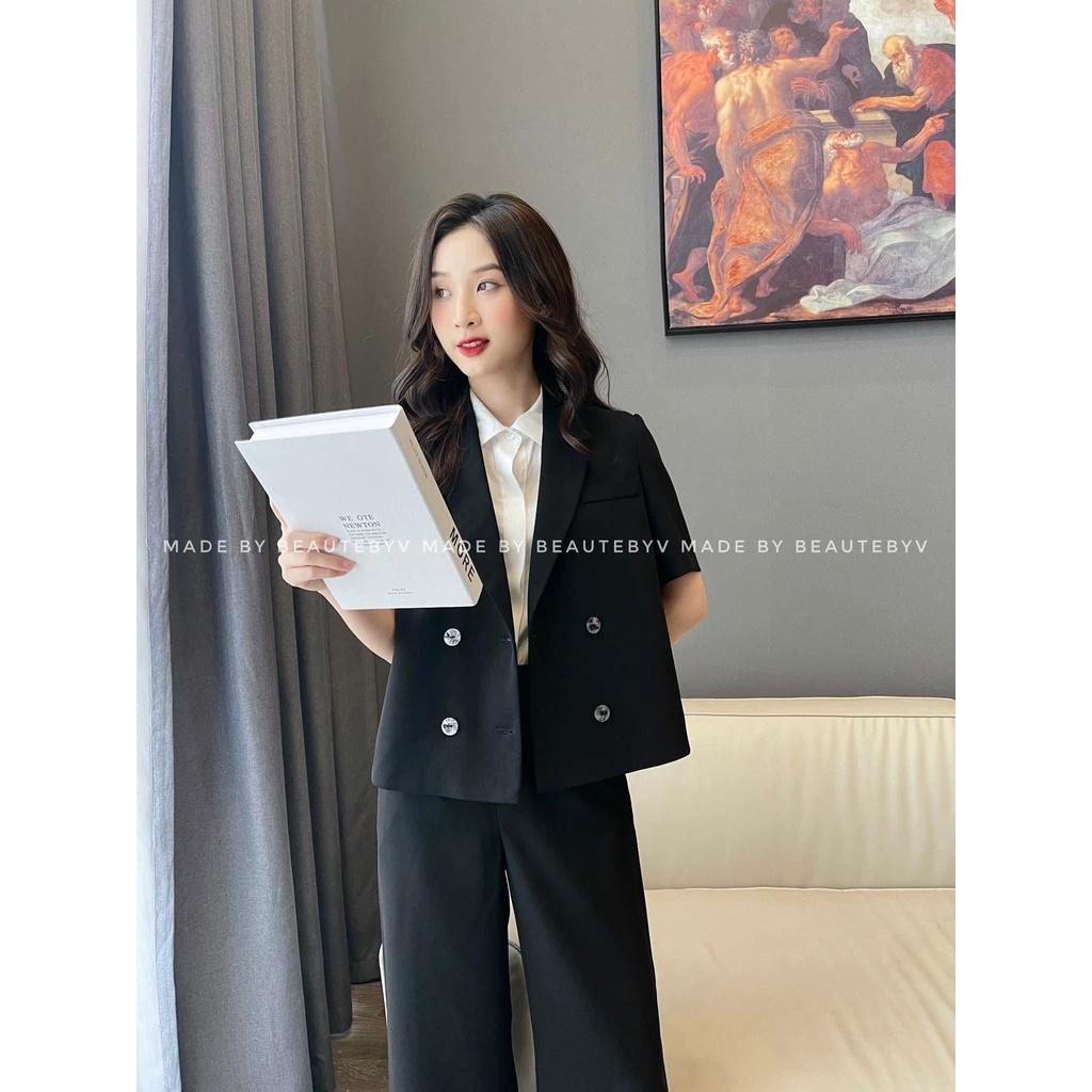 ÁO BLAZER 4 KHUY CỘC TAY CHO NỮ