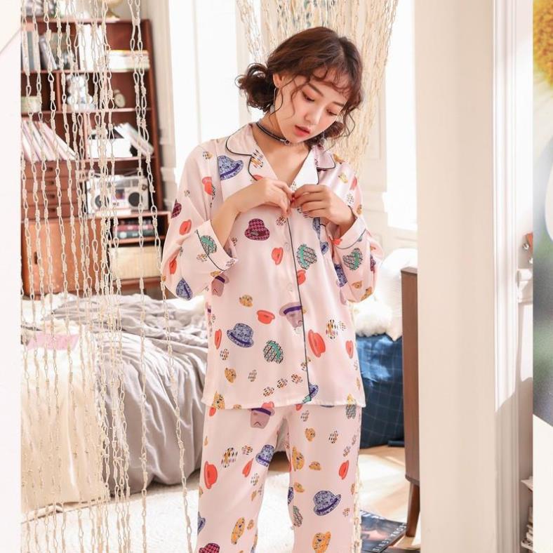 Đồ ngủ nữ pijama – đồ bộ mặc nhà hoạ tiết xinh chất mát B66