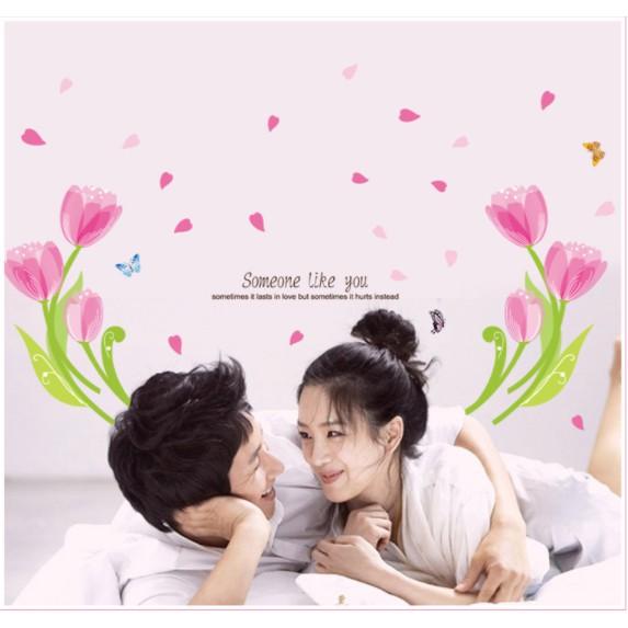 Decal trang trí hoa hồng mẫu mới