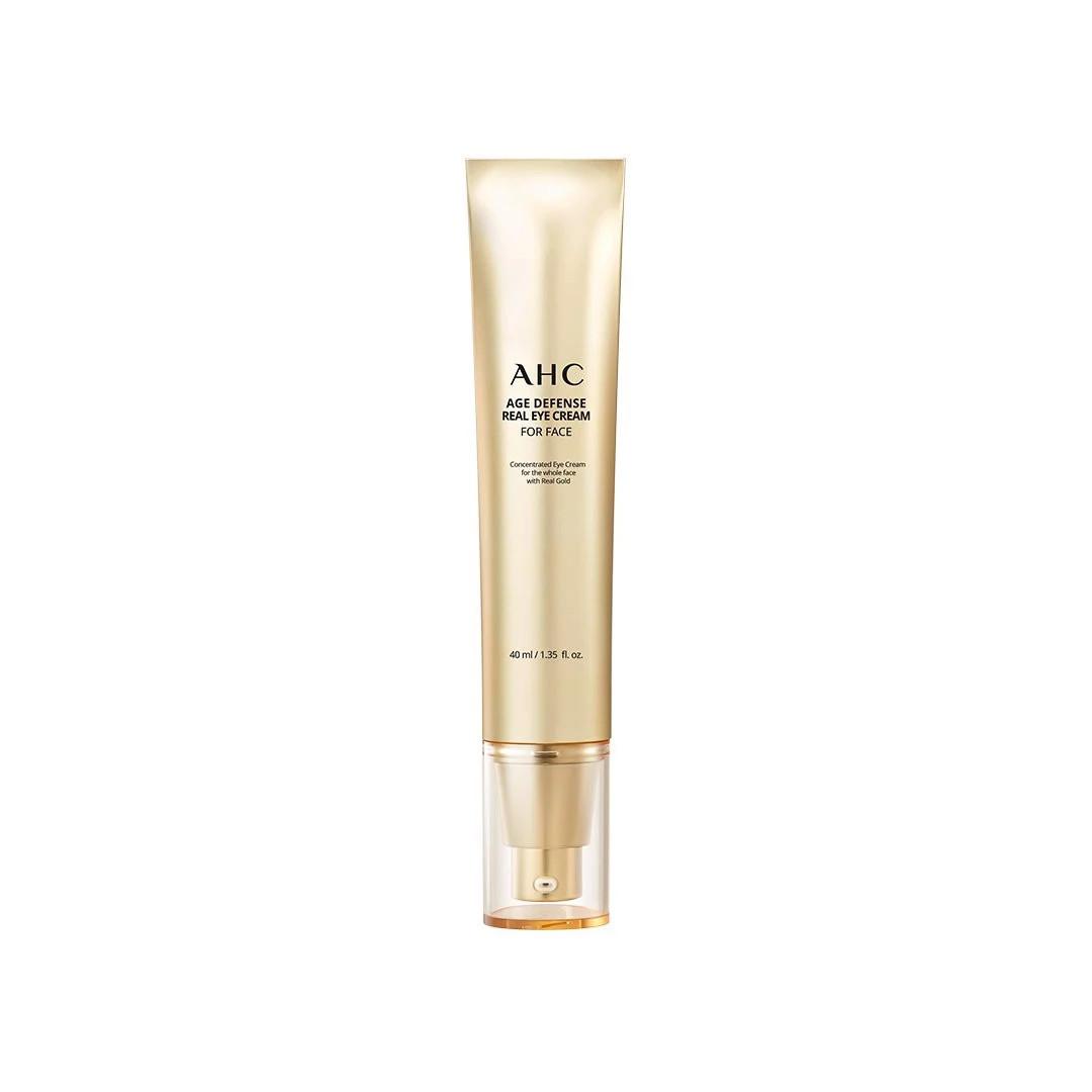 Kem Dưỡng Mắt Vàng AHC Age Defense Real Eye Cream For Face 40ml, Chống lão hóa toàn diện, Giúp nâng cơ rõ rệt và làm săn chắc cho vùng da mắt & toàn mặt