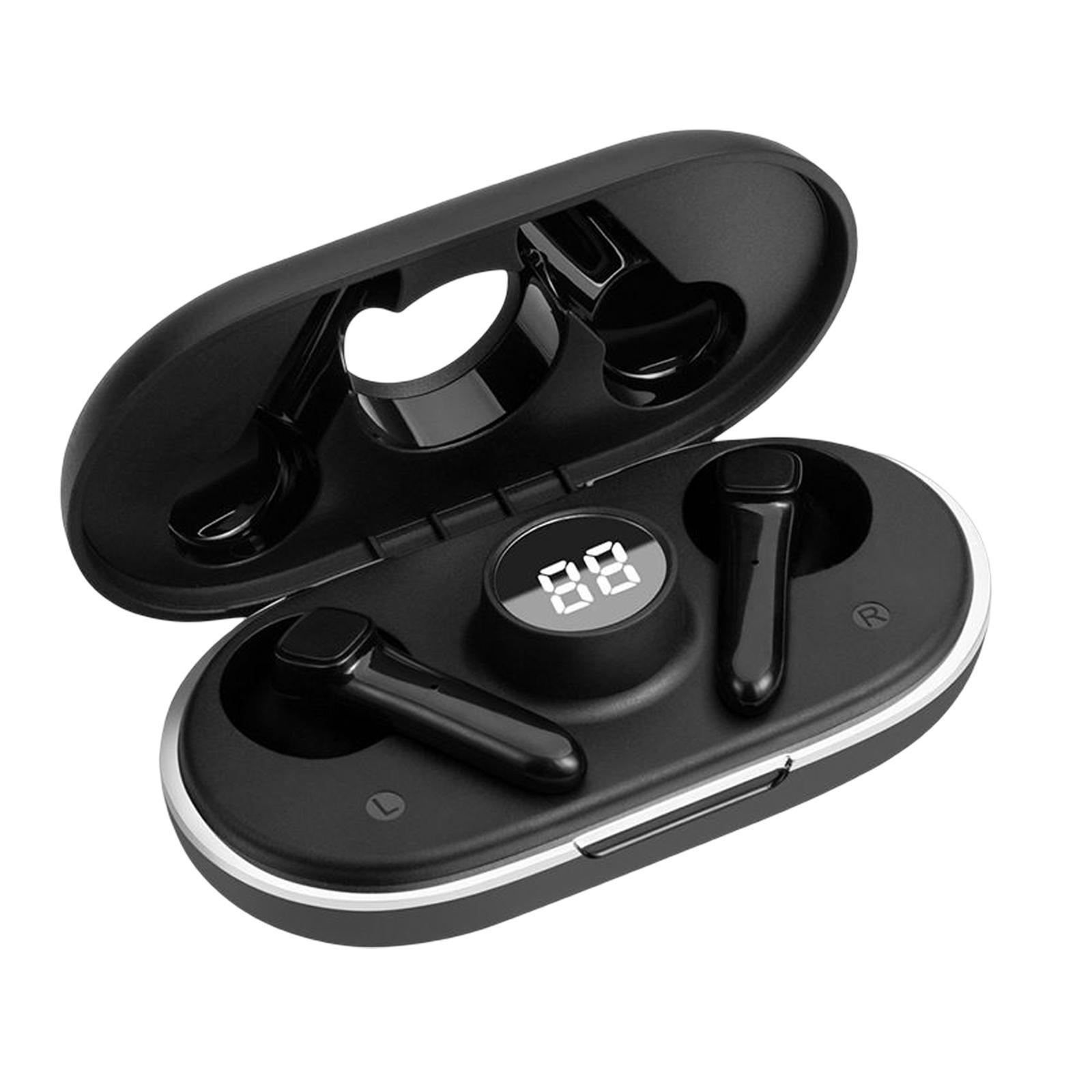 Wireless Bluetooth Earphones Stereo Sound for Travel Cycling Office Black