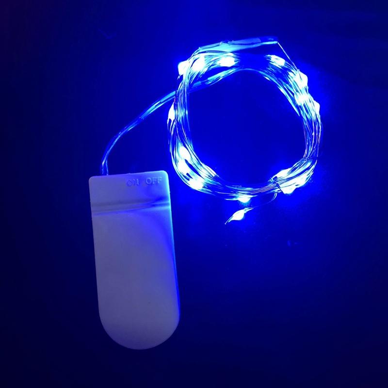 Dây đèn LED 100 bóng dài 10m sử dụng pin không cần nút