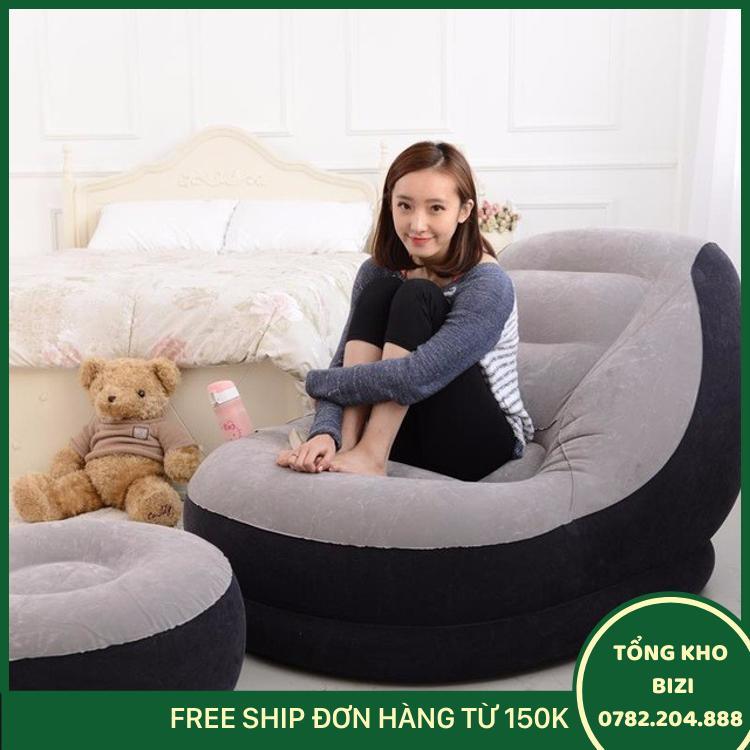 Ghế Đệm Hơi Dựa Lưng Tặng Kèm Bơm Điện 2 Chiều - Free Ship Toàn Quốc