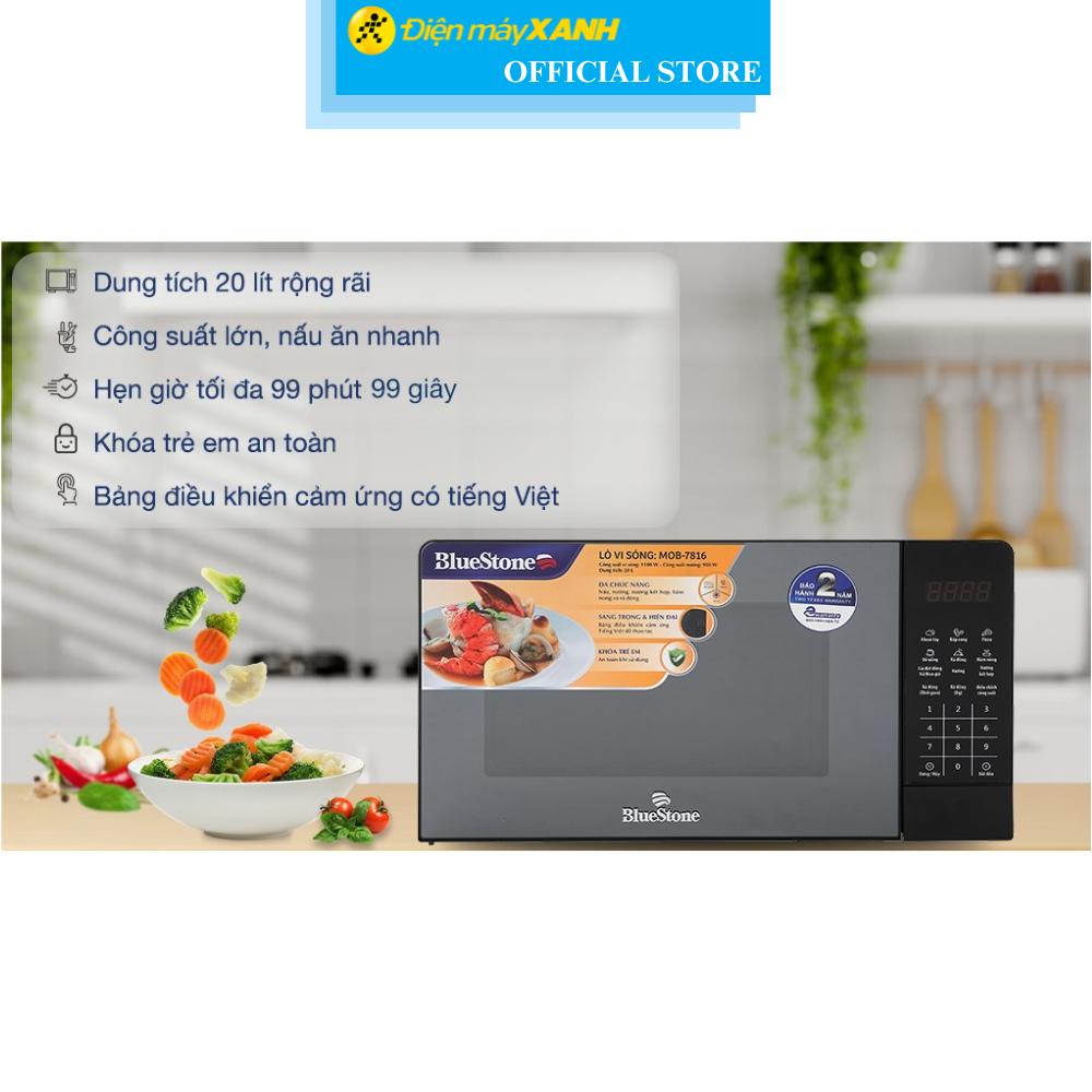 Lò vi sóng có nướng BlueStone MOB-7816 20 Lít - Hàng Chính Hãng