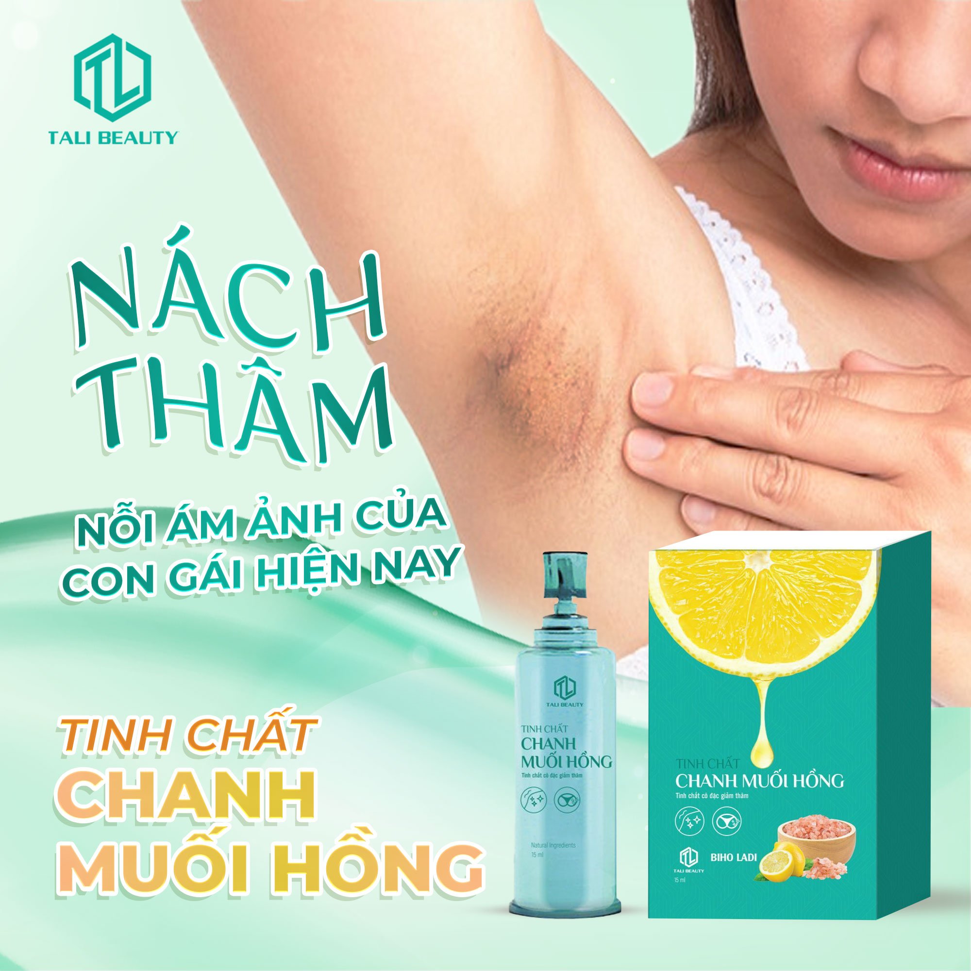 Tinh chất chanh muối hồng - giảm thâm nách, mông, bẹn