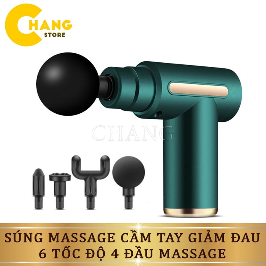 Máy Mát Xa Cầm Tay Súng Massage Toàn Thân 6 Cấp Độ Chuyên Sâu Vai Lưng Giảm Đau Mỏi, Dãn Cơ Sau Tập