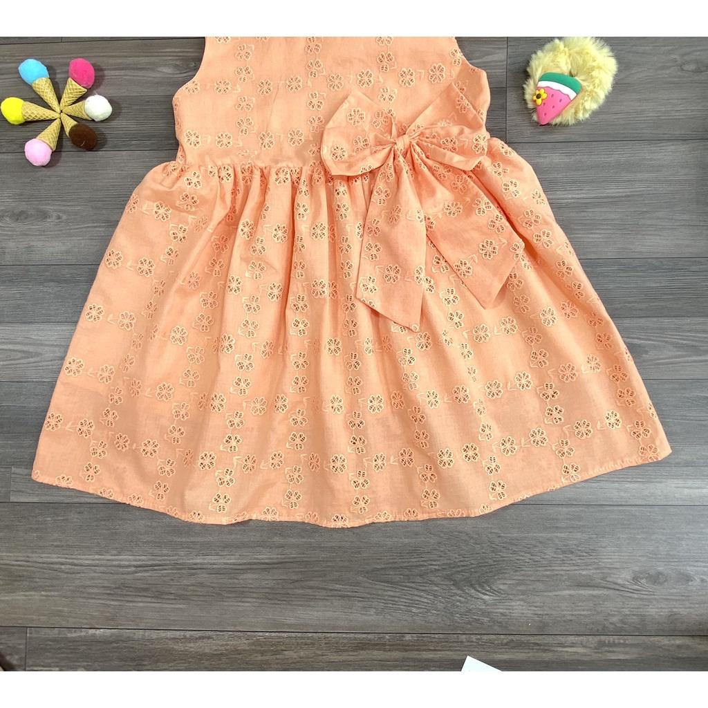 Đầm bé gái,váy trẻ em đi tiệc hàng thiết kế , họa tiết boi thêu cotton size 1-6 tuổi (8 - 26kg)