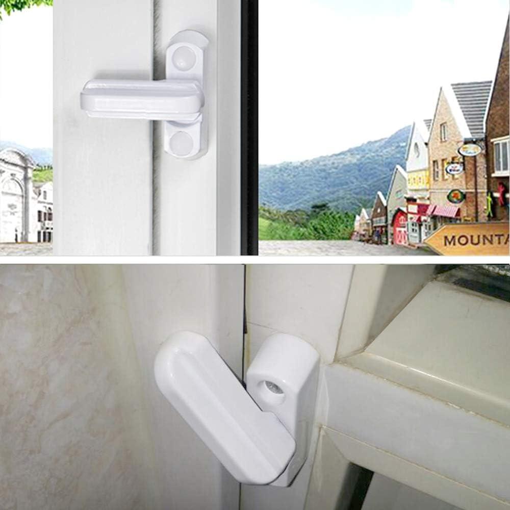 Cửa sổ 4PCS Cửa sổ Jammer trong Khóa kim loại trắng Khóa trong phạm vi an toàn trong nước thay thế cho các cửa và cửa sổ và an toàn nhà khác nhau