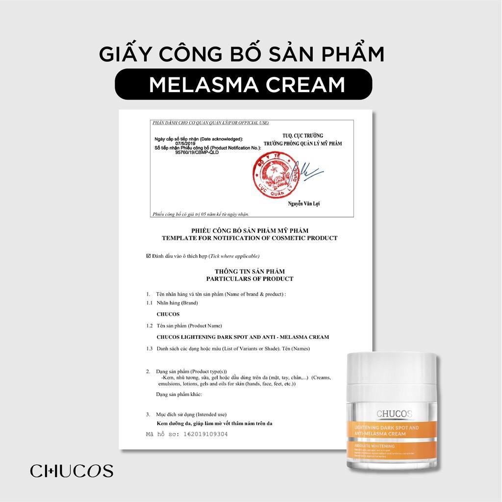 Kem CHUCOS Lightening dark spot and anti melasma cream 30 ml