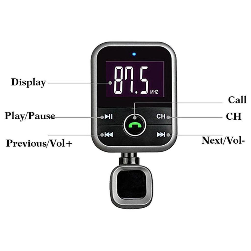 Wireless Bluetooth FM   Kit MP3 Player Dual USB Charger