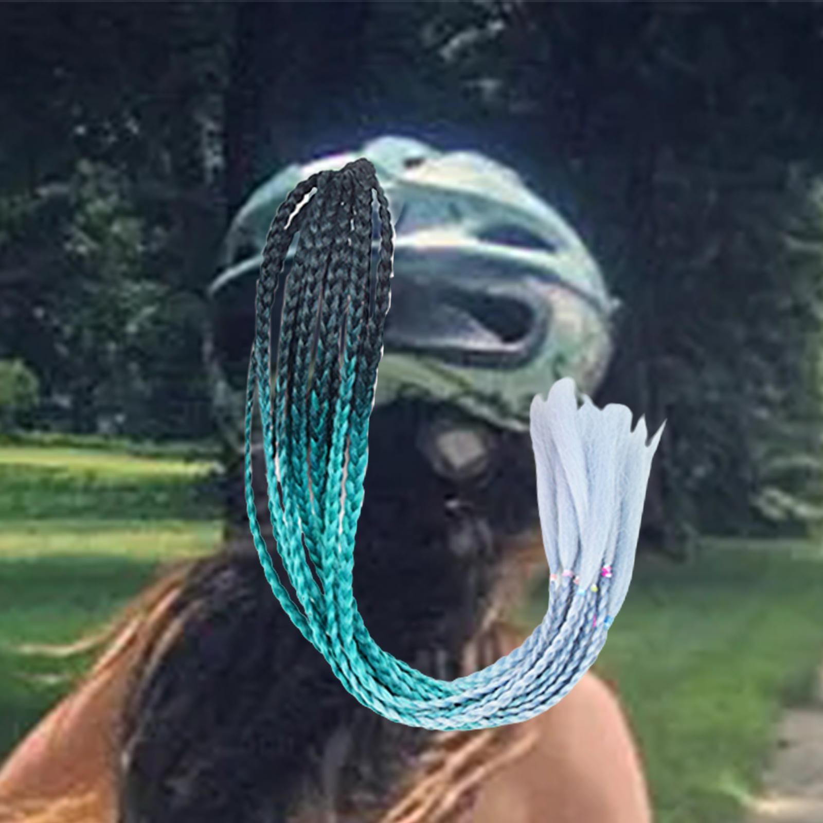 Pigtails Braids Punk Curly Hair 65cm Gradient Ramp for Female Men