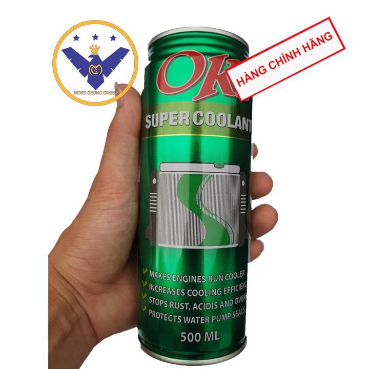 Bộ 4 lon nước làm mát động cơ xe máy, ô tô, tàu thuyền màu xanh Esna Coolant 500ml