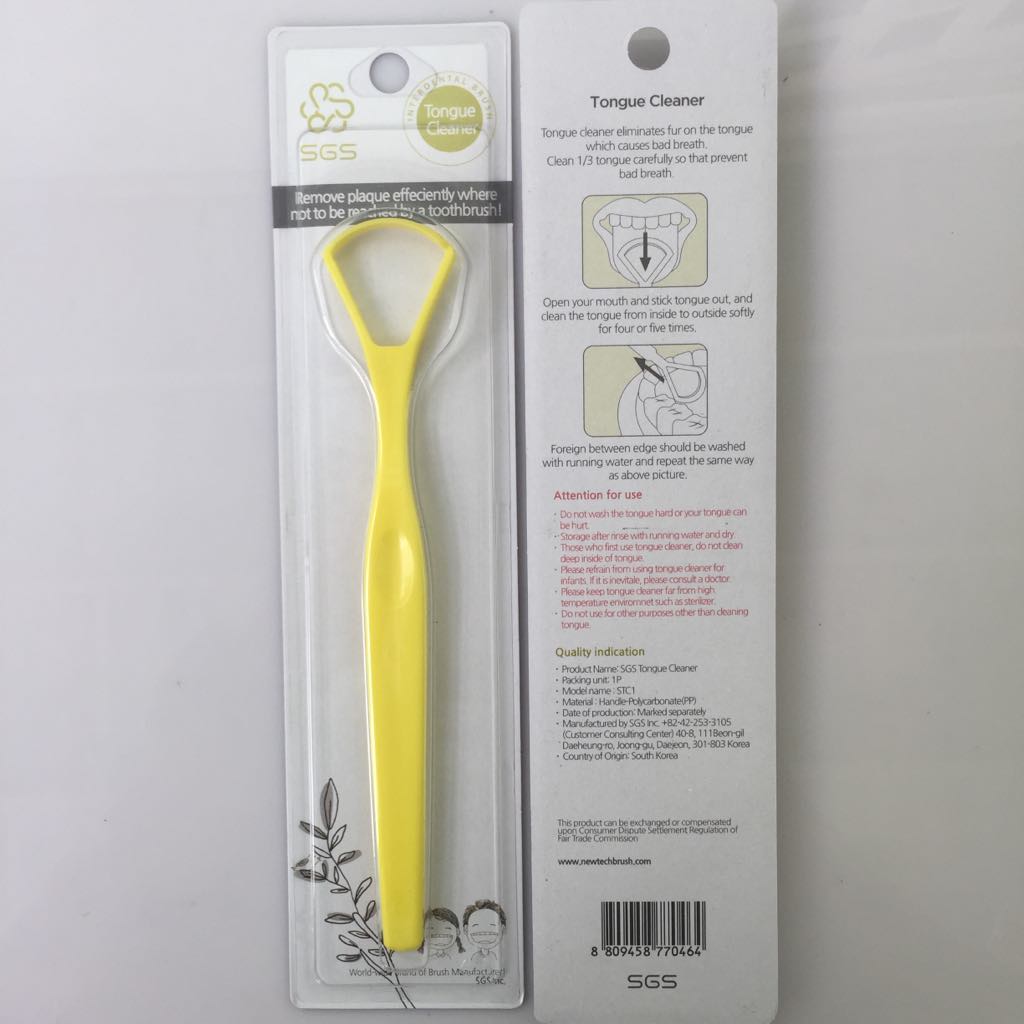 Bộ 4 dụng cụ cạo lưỡi SGS bằng nhựa PP an toàn cho sức khỏe nhập khẩu từ Hàn Quốc