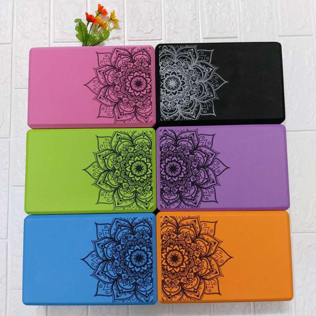 Gạch tập Yoga xốp Eva in hoa mandala 200g