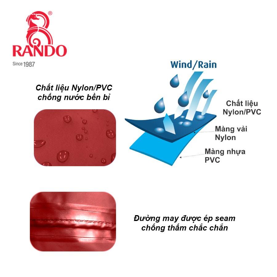 Áo Mưa 1 Người Bít Sườn Bảo Vệ Toàn Diện, RANDO Chính Hãng, Thời Trang Đi Mưa, Bền Bỉ Không Thấm Nước