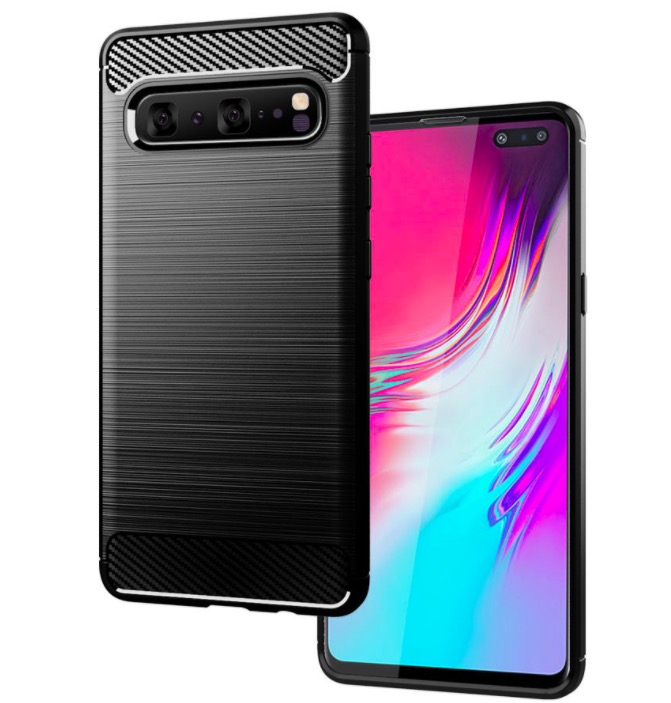 Ốp lưng chống sốc Vân Sợi Carbon cho Samsung Galaxy S10 5G - Hàng chính hãng