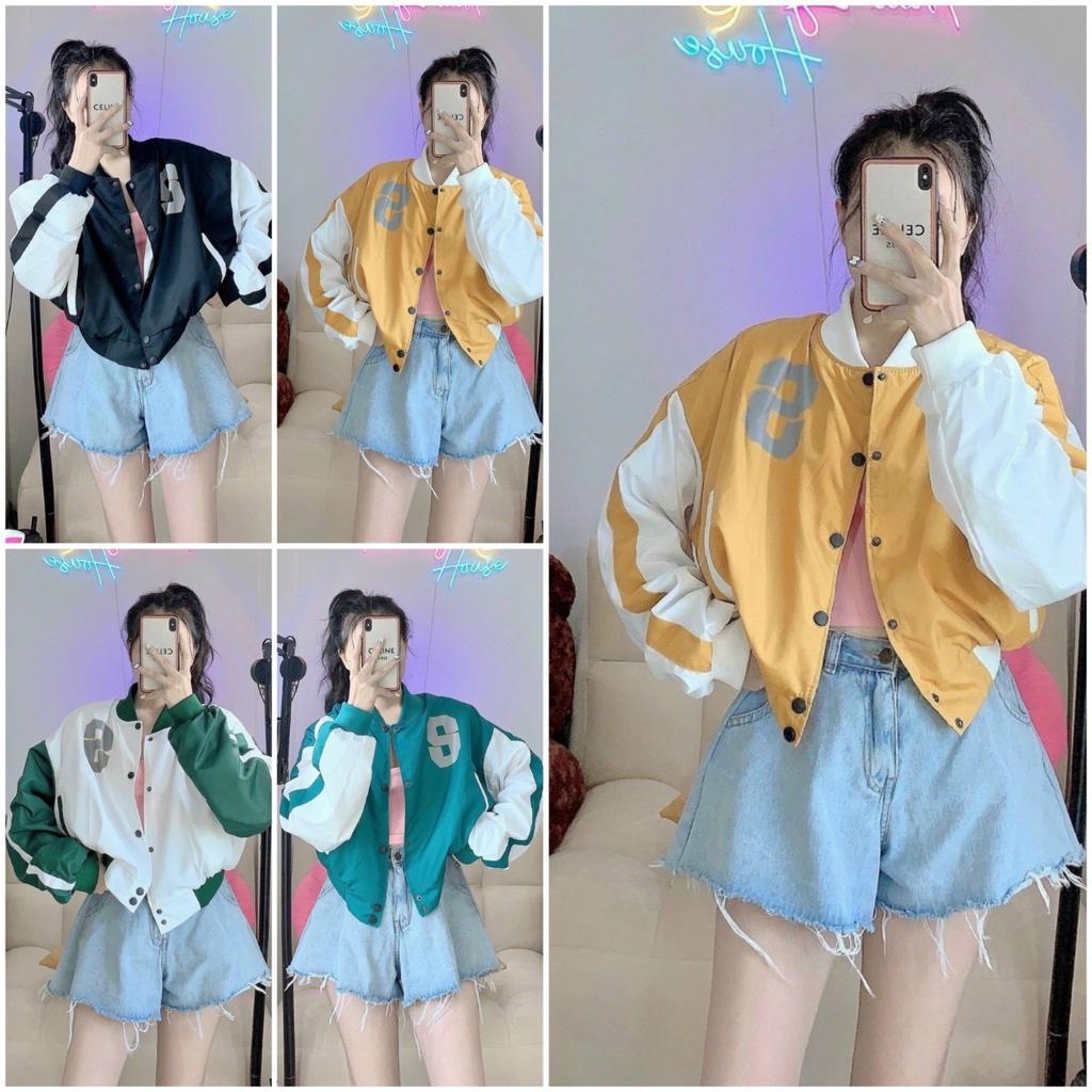 Áo Khoác Bomber Dù Kiểu Croptop Lửng 2 lớp Chữ S - Nút Bấm - tay Cánh Dơi Form Unisex HÀn Quốc Đẹp - Chống Nắng