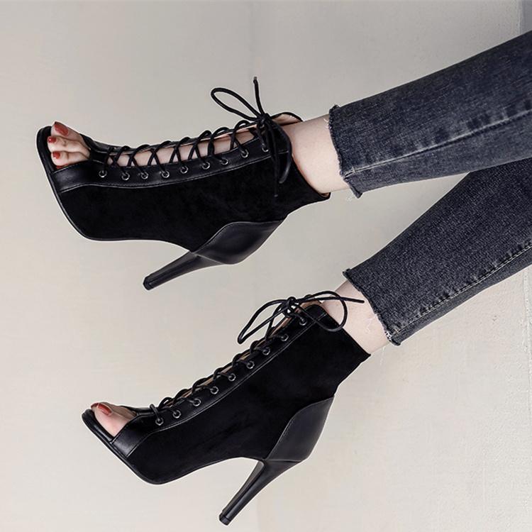Người phụ nữ thời trang phụ nữ sexy stilettos giày cao gót Latin Latin Latin Dance gót giày giày hơi thở cho phòng khiêu vũ Color: K53 Red 9.5cm Shoe Size: 34