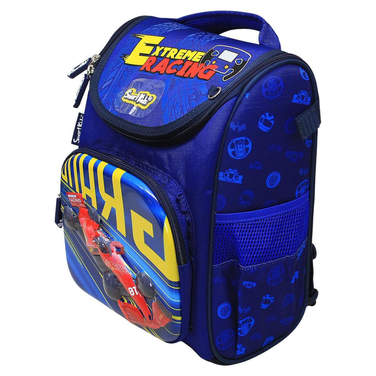 Ba Lô Chống Gù Fancy World- F1Car - SmartKids B-030 - Màu Xanh Đậm