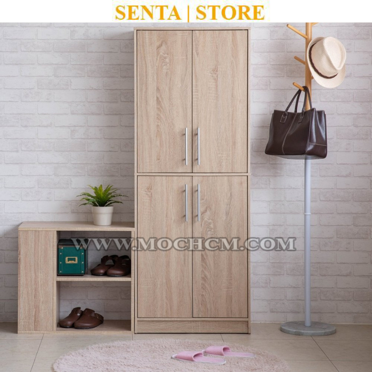 Combo tủ giầy và bục ngồi đa năng hiện đại thông minh MOC789