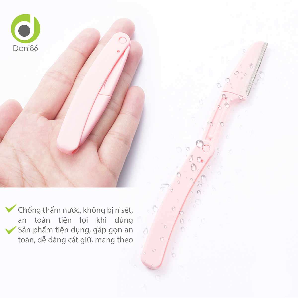 Bộ 3 cây tỉa lông mày, hỗ trợ định hình lông mày, tay cầm nhựa cứng chắc chắn, dễ sử dụng - Doni - DOPK350