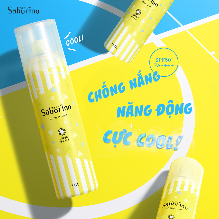 Xịt Chống Nắng Saborino Morning Uv Spray Cool SPF50+ Pa++++