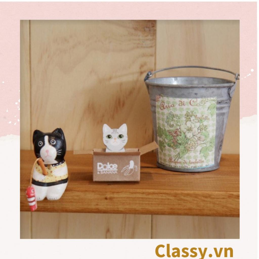 Giấy ghi chú Classy hình con mèo đáng yêu ngồi trong thùng carton phiên bản hàn quốc PK1196
