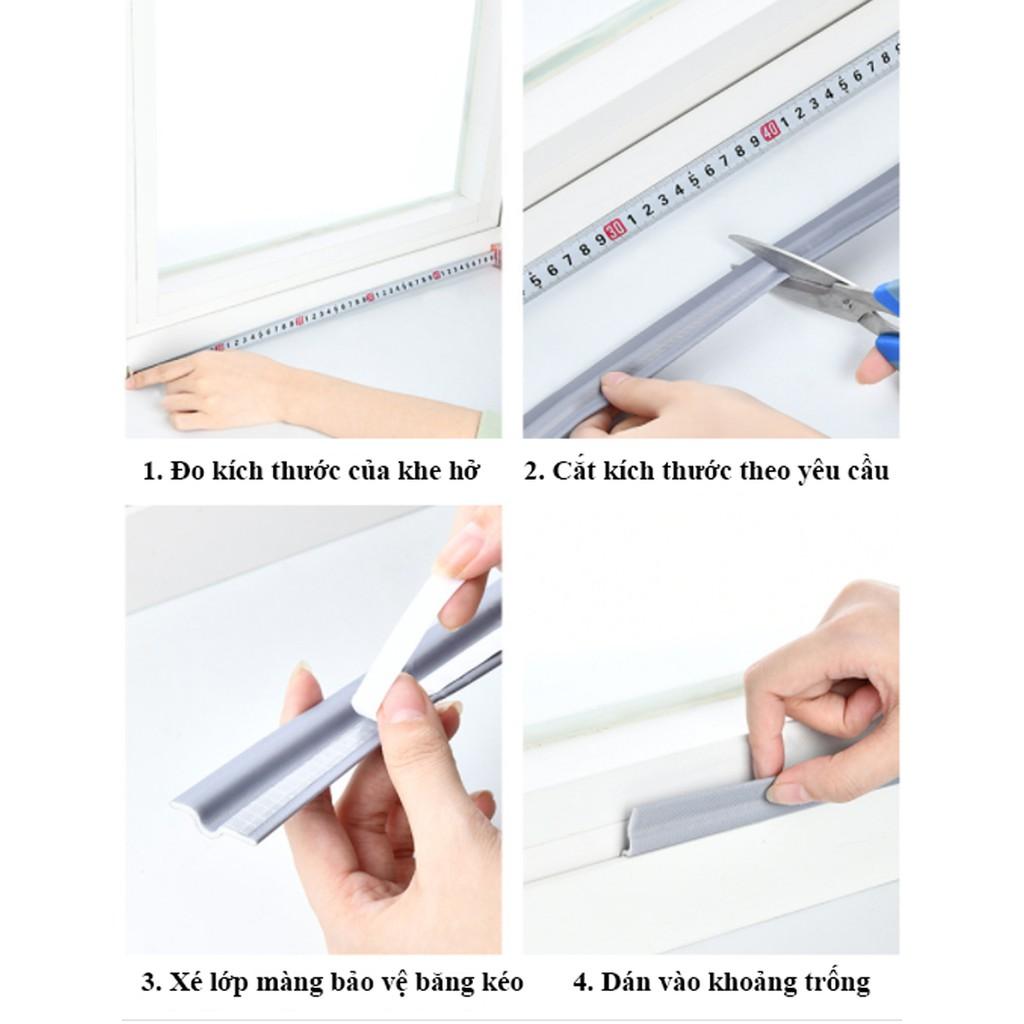 Sỉ 13k-Ron dán cửa,cửa sổ Chặn Khe Cửa ,Ngăn Côn Trùng,Bụi Bẩn,Cách Âm,ngăn gió điều hòa