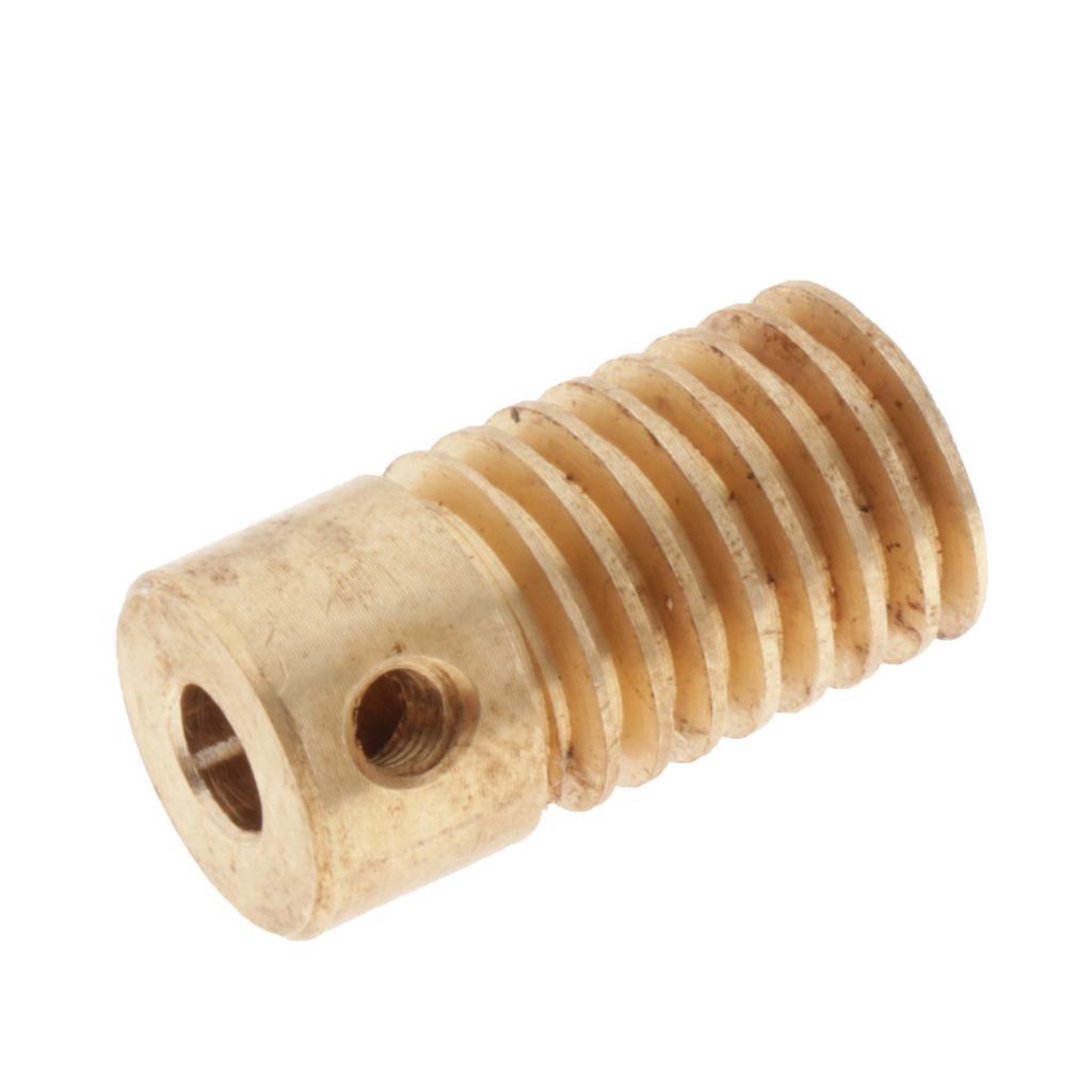 Brass Worm Gear Wheel Worm Gear Shaft Kits 0.5 Modulus