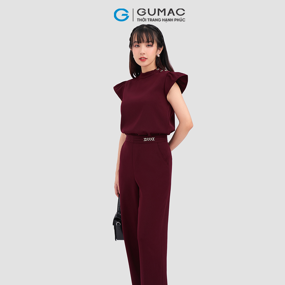 Quần suông phối phụ kiện thời trang GUMAC QC11078