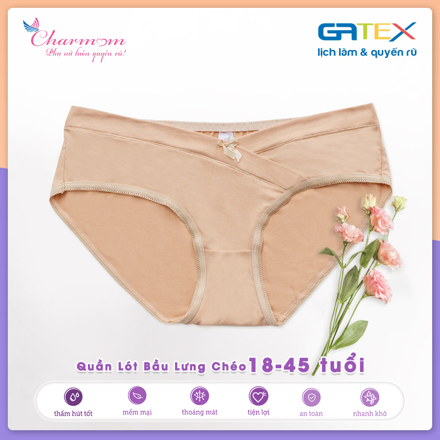 Set Combo 2 Quần Lót Bầu Lưng Thấp GATEX Cotton Cao Cấp Charm Mum