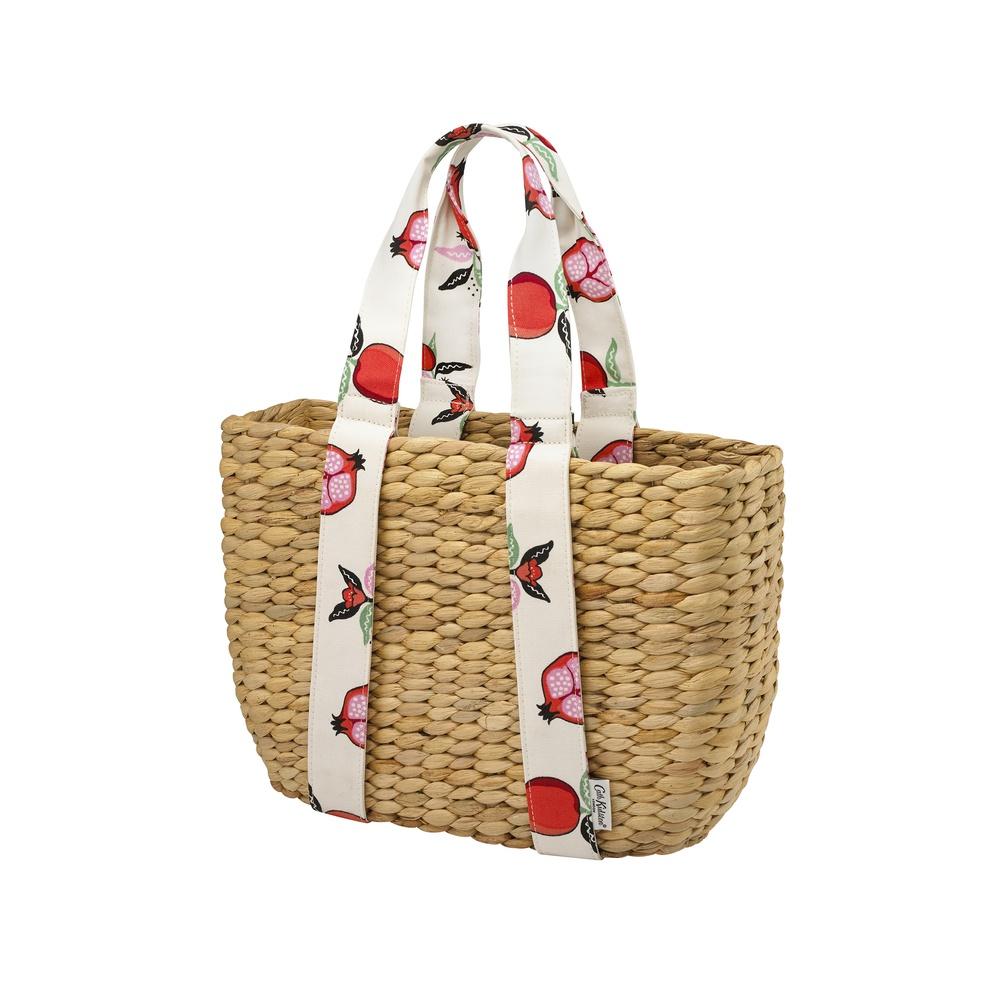 Cath Kidston - Túi/Small Straw Basket Bag - Pomegranate - Cream -1048612