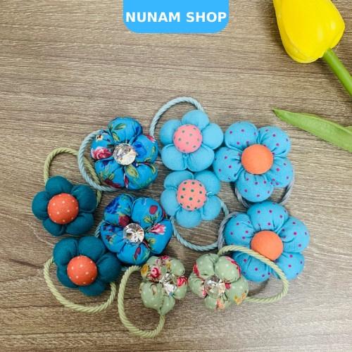 Set 2 cột tóc hoa mai nhiều màu lựa chọn xinh xắn cute cho bé Nunam shop