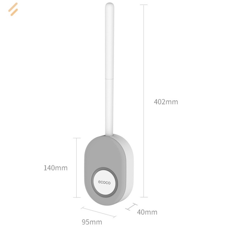 Chổi Cọ Nhà Vệ Sinh Silicon E2204- Cậy Cọ Toilet Bồn Cầu Kèm Giá Đỡ, Dán Tường Tiện Lợi, Không Khoan Vít