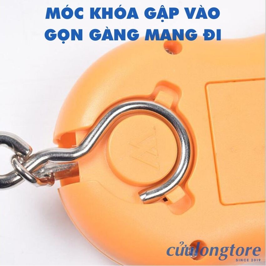 Cân Điện Tử Mini Cầm Tay Bỏ Túi 50kg gia đình nhà bếp đi chợ cân hàng chính xác cân treo móc khóa thông minh