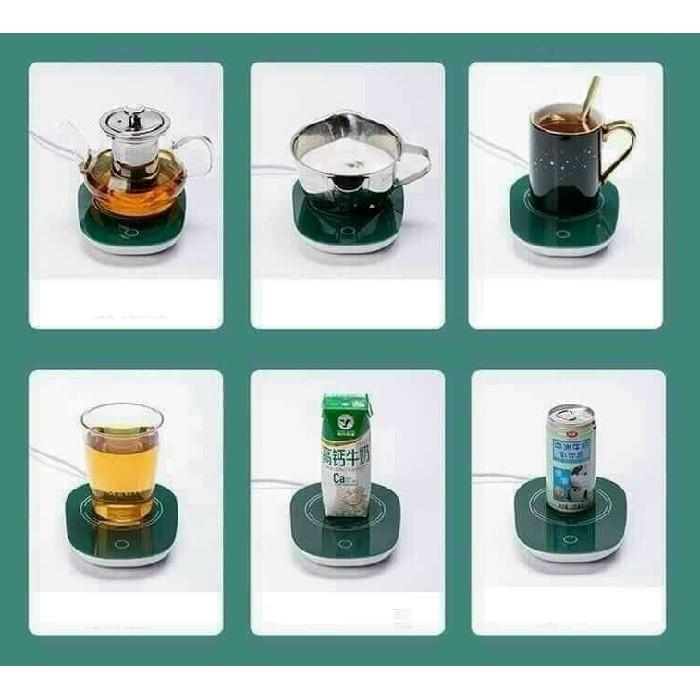 Bộ cốc kèm thìa vàng đế hâm nóng Lucky