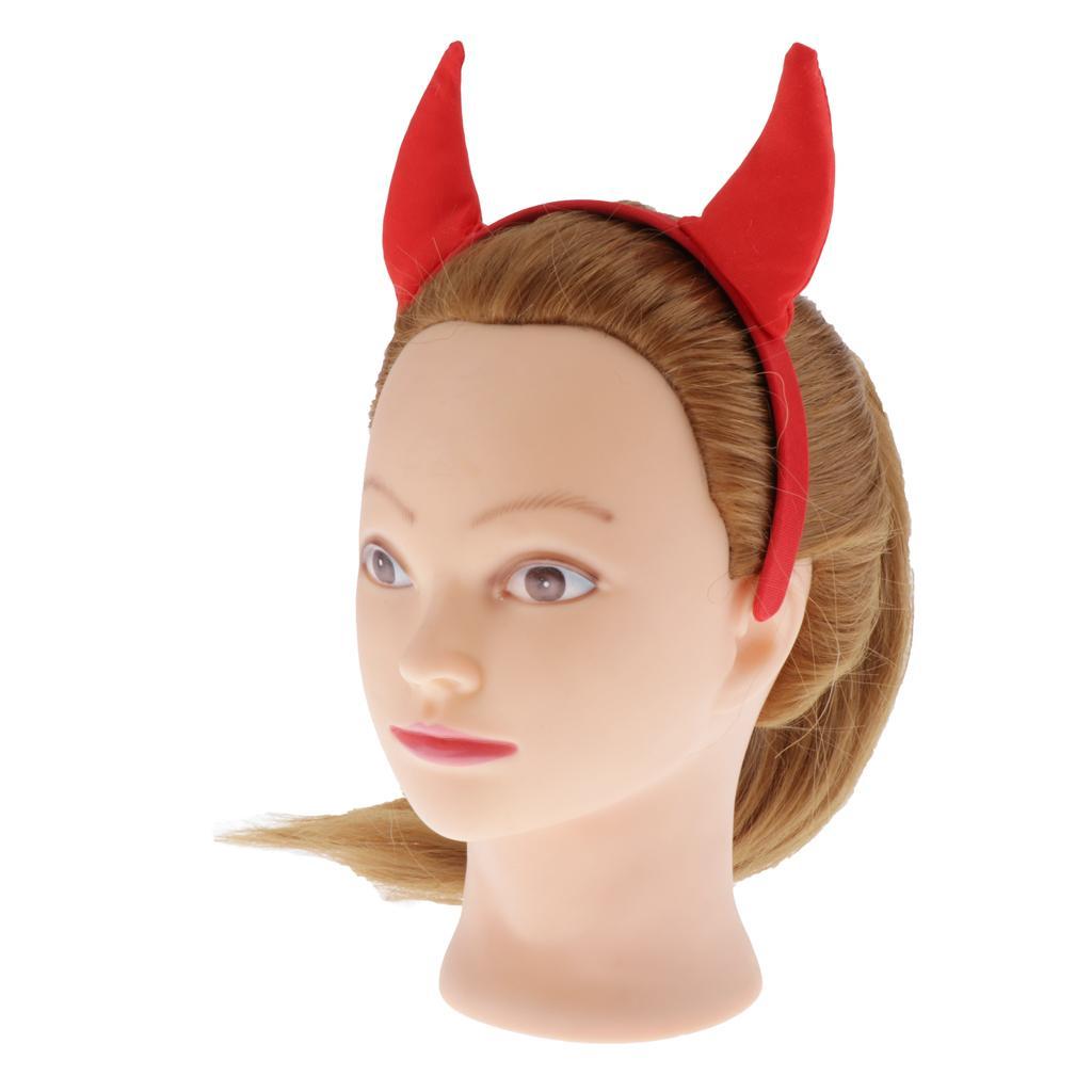 Red Devil's Horn Headdress for Cosplay Accessories Halloween Party Favors