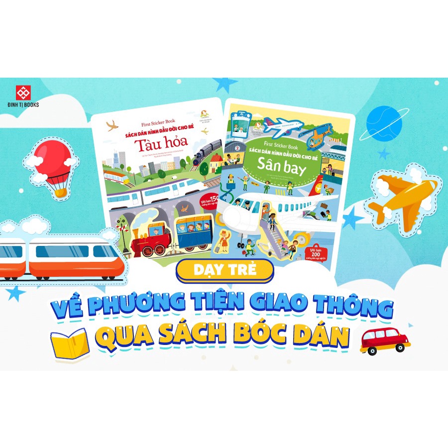 Sách - First Sticker Book - Sách dán hình đầu đời cho bé (Nhiều chủ đề) - Đinh Tị Books