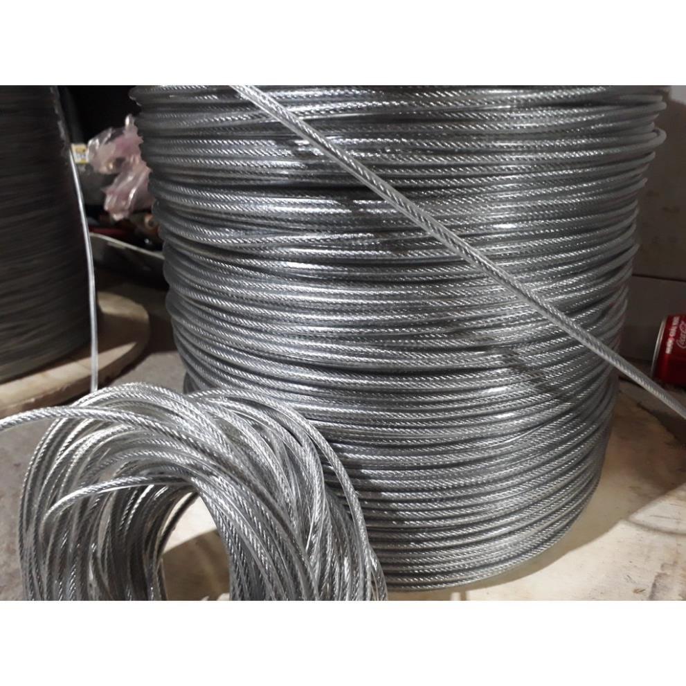 Cáp inox 304 bọc nhựa 4li tặng kèm 2 ốc siết cáp và 1 tăng đơ cáp thép giá sỉ THÁI BÌNH VINA