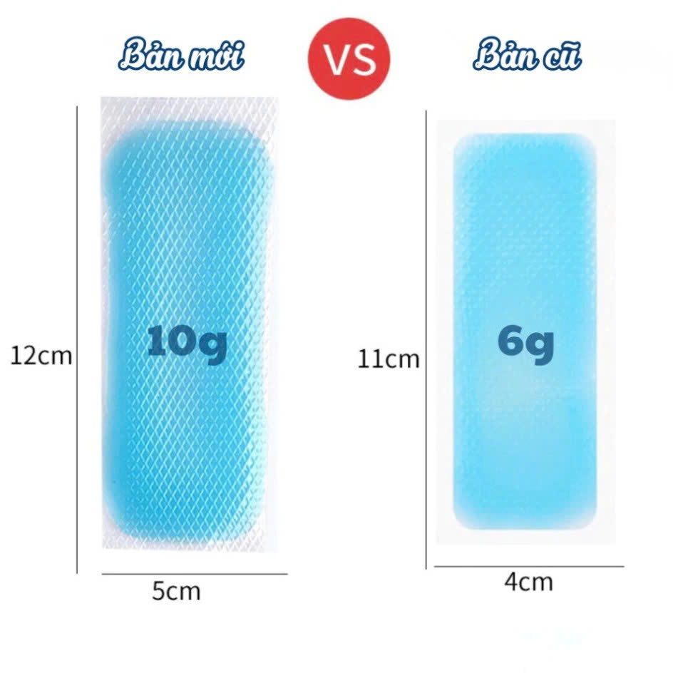 COMBO  4 Miếng Dán LÀM MÁT Cơ Thể ĐIỆN THOẠI Gel Làm Mát Chống Nóng Bạc Hà Tác Dụng 8 Tiếng Không Kích Ứng Da