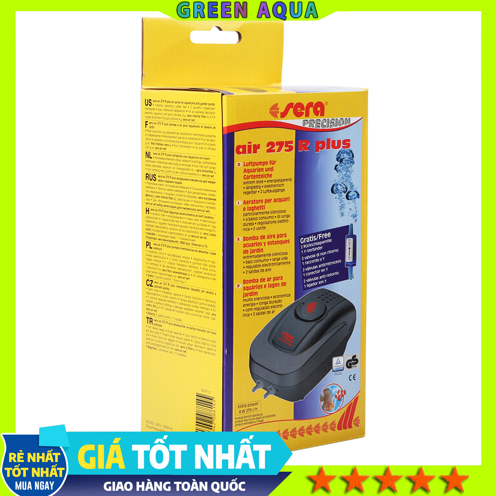 SERA - Air 275R Plus | Máy bơm sủi Oxy siêu êm cho hồ cá thủy sinh, hồ cá biển