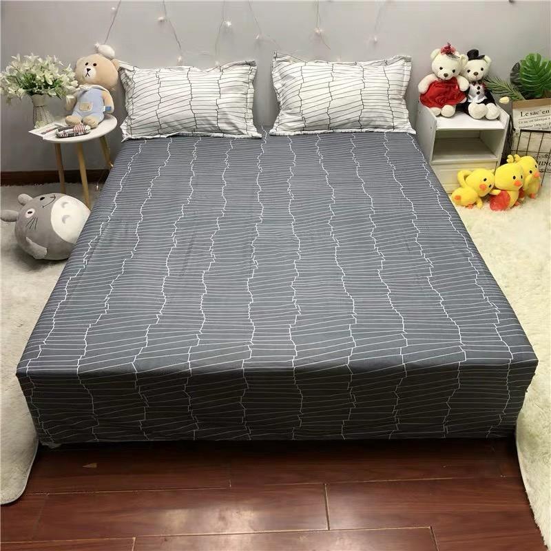 BỘ CHĂN GA GỐI POLY COTTON KẺ TĂM
