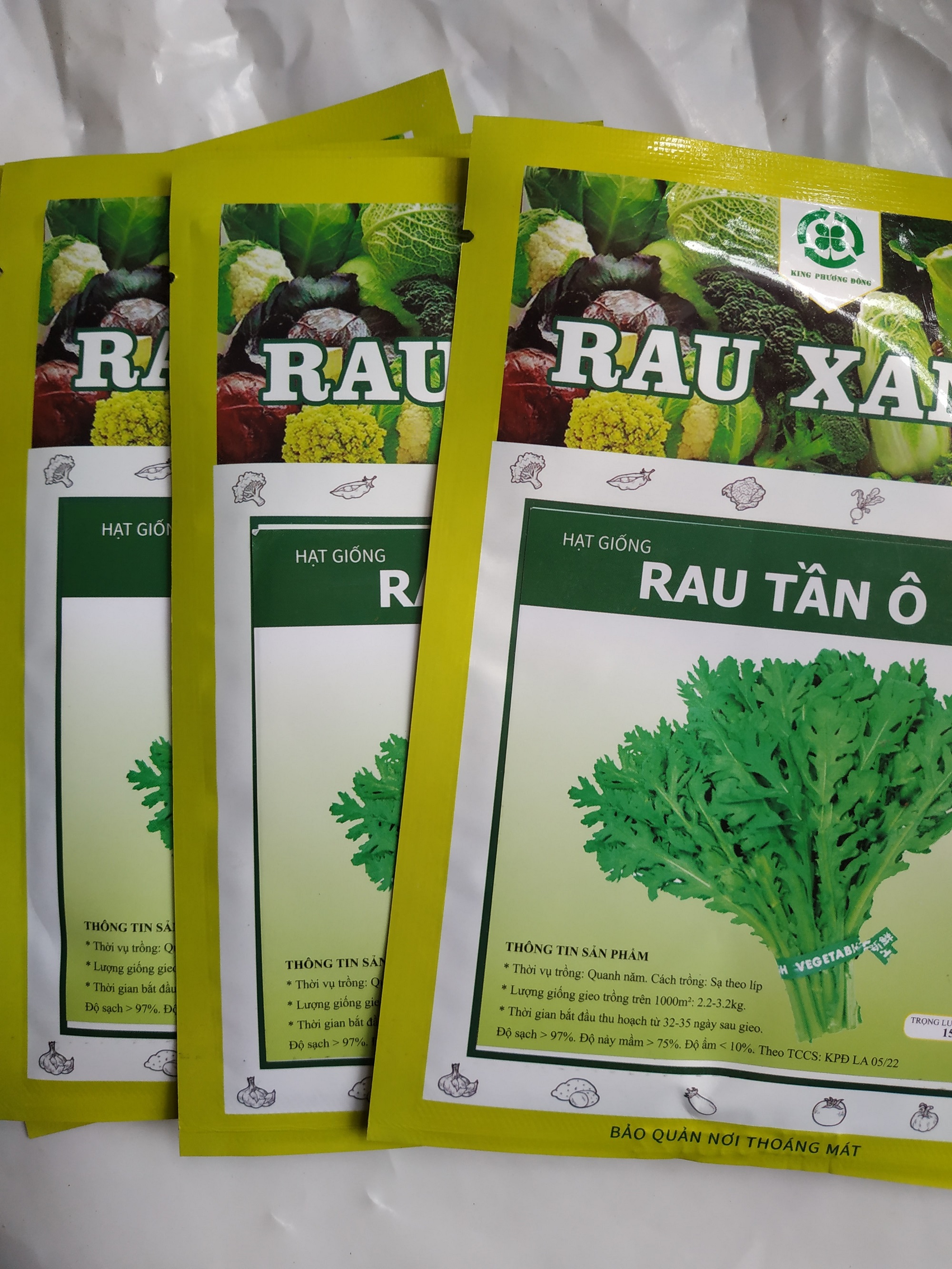 Combo 10 gói Hạt giống RAU TẦN Ô - gói 15 gram