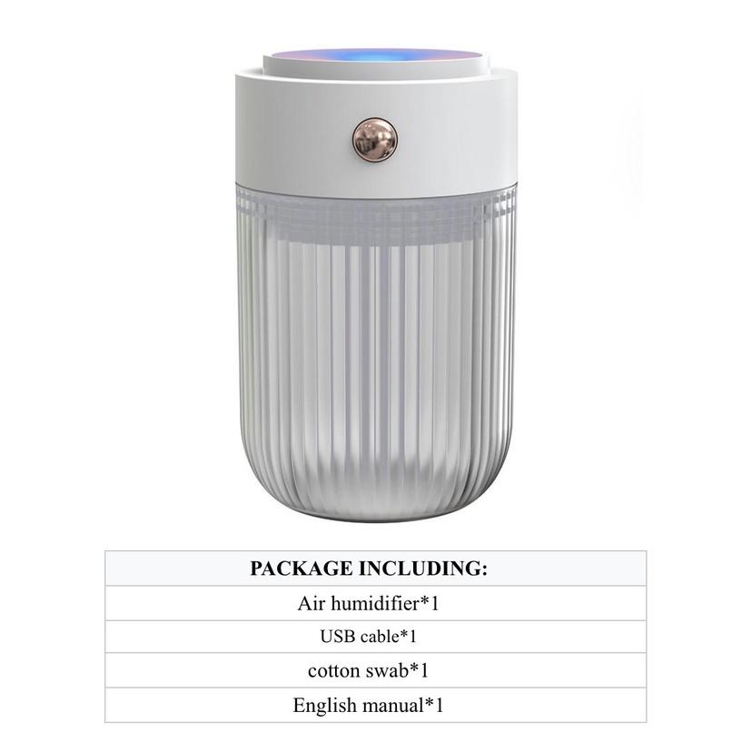 Máy Phun Sương Tạo Ẩm,Xông Tinh Dầu Mini Có Đèn LED Quay Tròn 7 Sắc Cầu Vồng, Cho Phòng Ngủ, Mang Lên Ô Tô/Bon Store7788