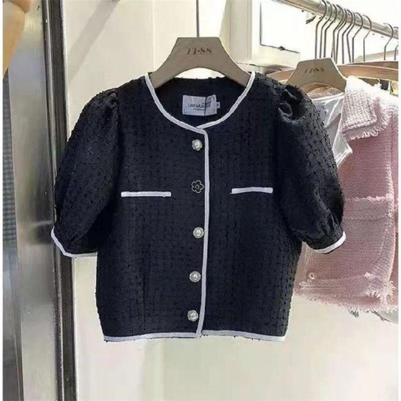 Áo sơ mi viền xốp nhiều màu sắc