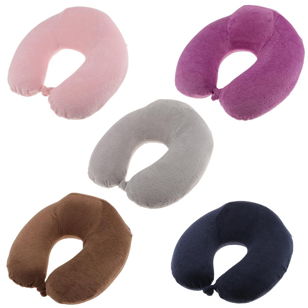 Memory Foam Travel Neck Pillow Head Support Sleeping Cushion for Home Office Travel
