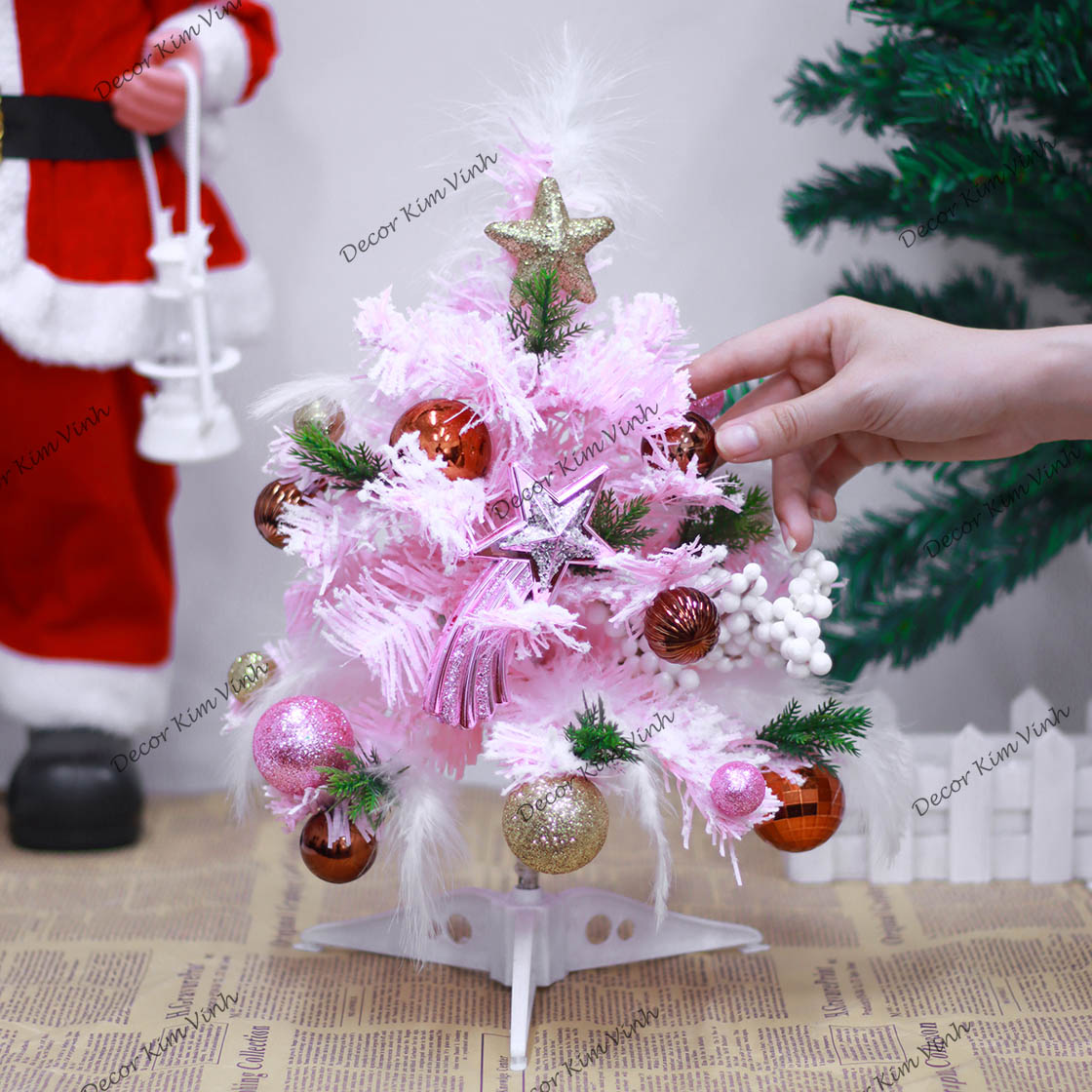 Cây Thông Nhí TH07 Cây Thông Hồng Trang Trí Giáng Sinh Cây Thông Noel