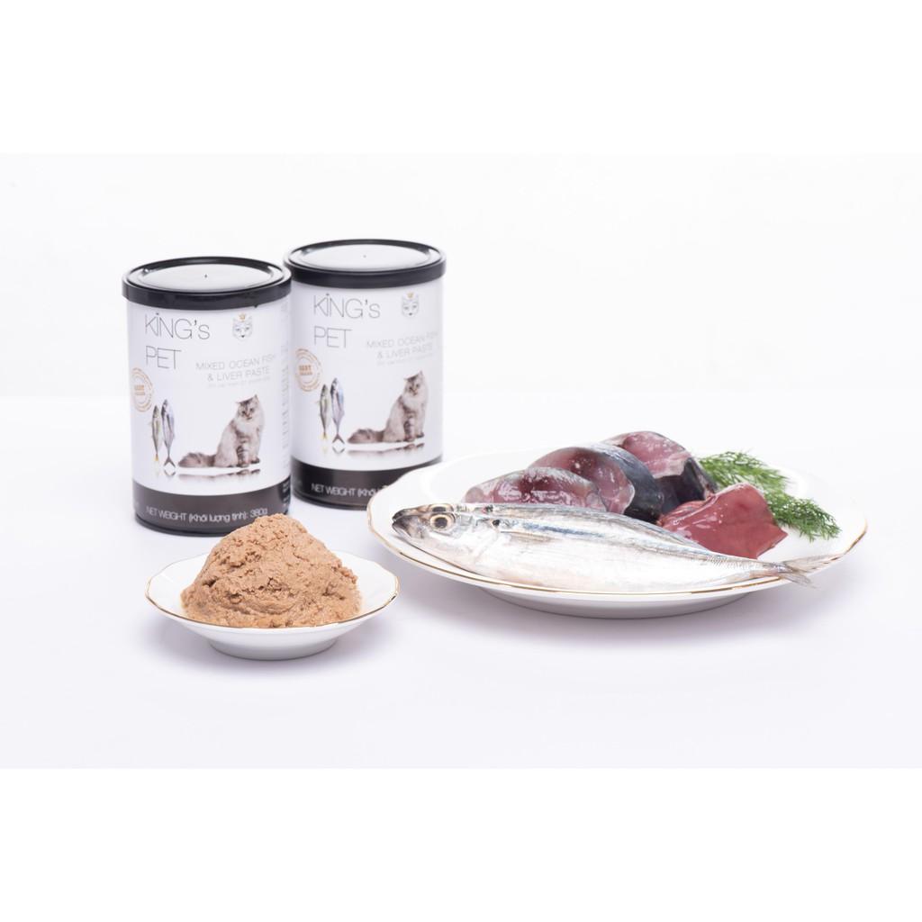 Pate Hỗn hợp Cá King’s Pet lon 380g Thức Ăn Cho Chó Mèo