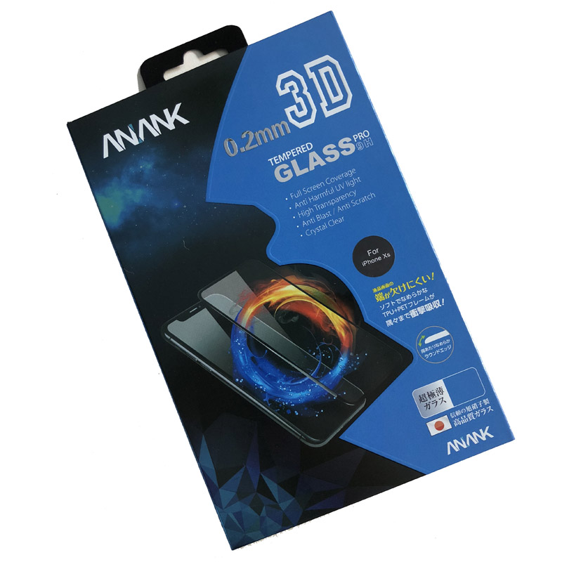 Miếng dán kính cường lực cho iPhone 12 / iPhone 12 Pro hiệu ANANK Nhật Bản (Full 3D, 0.2mm, phủ nano, chống tia cực tím, Mặt kính AGGC) - Hàng nhập khẩu